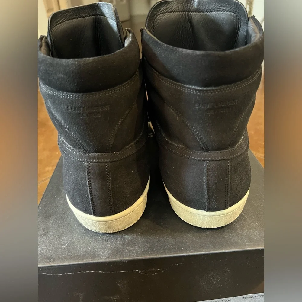 Saint Laurent black mid top sneaker - Picture 6 of 7